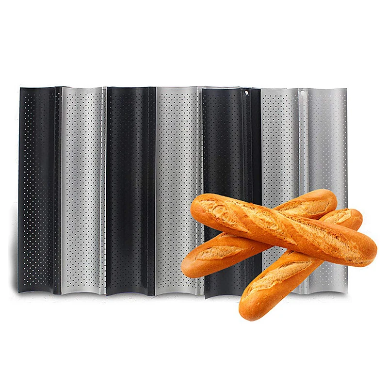 UPORS Stainless Steel Baking Tray Perforated French Bread Pan Non Stick 2 3 4 Groove Baguette Mold Cake Form Baking Accessories
UPORS Stainless Steel Baking Tray Perforated French Bread Pan Non Stick 2 3 4 Groove Baguette Mold Cake Form Baking Accessories