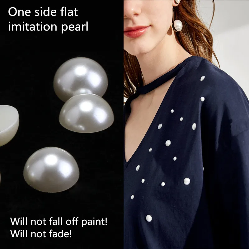 High-gloss Non-porous Imitation ABS Pearl Beads Flat Back Diameter 4-16MM Cabochon Half Round Scrapbook Decoration DIY Jewelry
High-gloss Non-porous Imitation ABS Pearl Beads Flat Back Diameter 4-16MM Cabochon Half Round Scrapbook Decoration DIY Jewelry