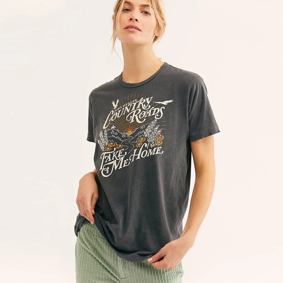 TEELYNN boho Tee Shirts 2019 Country Roads Print Pullover Top o-neck Short Sleeve cotton summer Tee Shirt Gypsy women top Blusa
TEELYNN boho Tee Shirts 2019 Country Roads Print Pullover Top o-neck Short Sleeve cotton summer Tee Shirt Gypsy women top Blusa