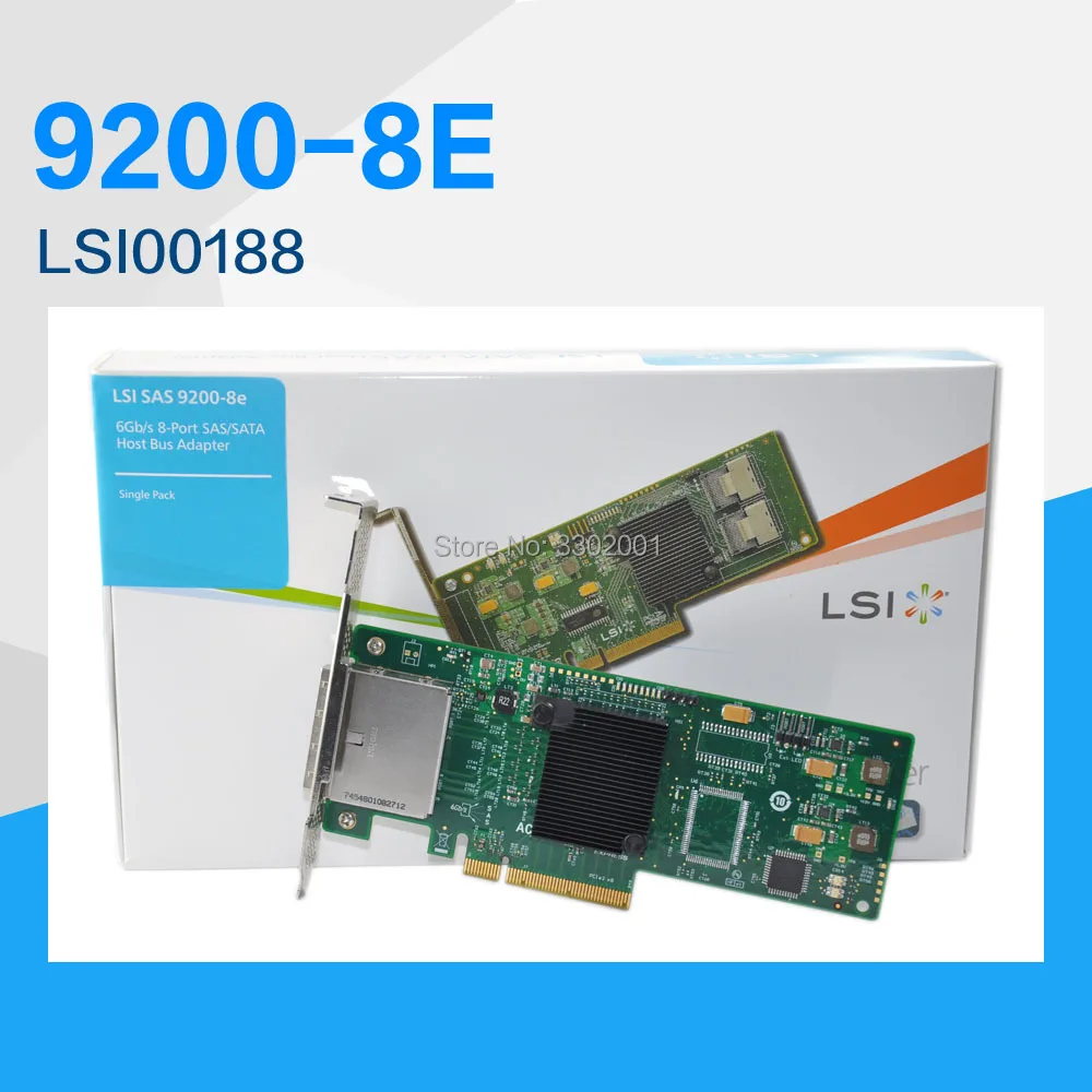 FANMI LSI LSI00188 9200-8e 8Port External 6Gb/s PCI Express 2.0 X8 SAS/SATA Controller Card,SAS Cable not included
FANMI LSI LSI00188 9200-8e 8Port External 6Gb/s PCI Express 2.0 X8 SAS/SATA Controller Card,SAS Cable not included