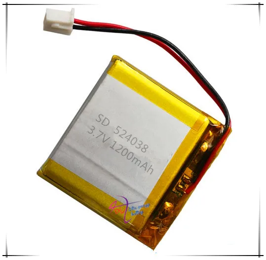 

XHR-2P 2.54 1200mAh 524038 504040 40*40*5.2mm 3.7V lithium polymer battery point reading machine
