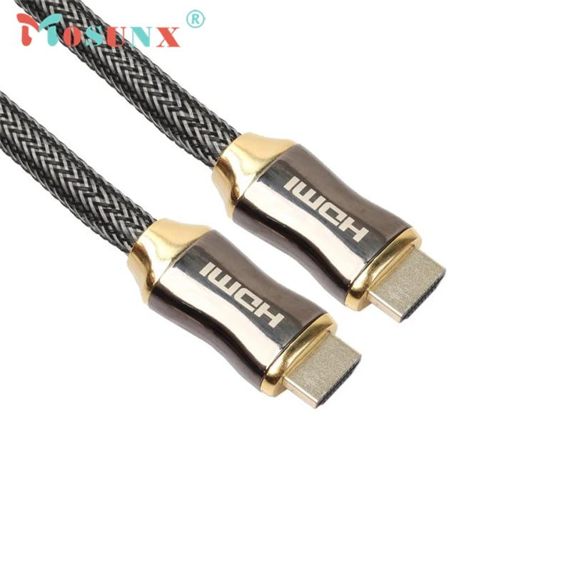 

Braided Ultra HD HDMI Cable v2.0 High Speed + Ethernet HDTV 2160p 4K 3D GOLD 1M Drop Shipping Cabo 17July15