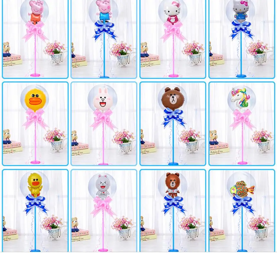 Hot sale 2set/Lot 18" Bobo cartoon table floating balloon with Stand for Boys/girls kids Happy birthday party use decoration
Hot sale 2set/Lot 18" Bobo cartoon table floating balloon with Stand for Boys/girls kids Happy birthday party use decoration