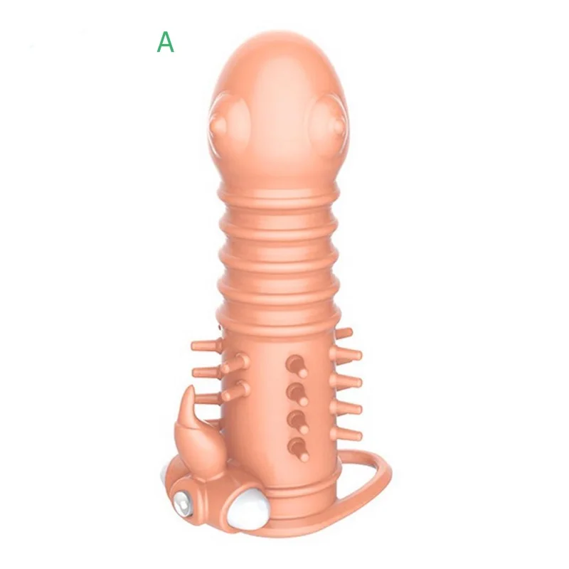 1-LI-BO-Male-Penis-Sex-Toys-Extender-Enlargement-Reusable-Condoms-Adult-Intimate-Product-Cock-Ring-Penis