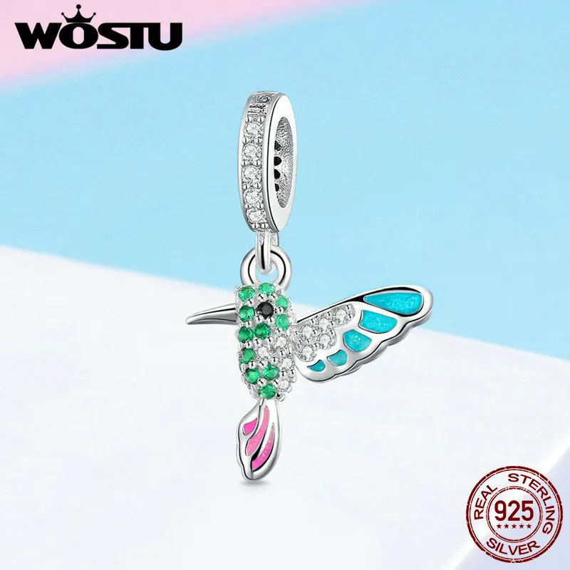WOSTU Genuine 925 Sterling Silver Kingfisher Bird Dangles Charms Fit Bracelet & Necklace Pendant Original Fashion Jewelry FIC991
WOSTU Genuine 925 Sterling Silver Kingfisher Bird Dangles Charms Fit Bracelet & Necklace Pendant Original Fashion Jewelry FIC991