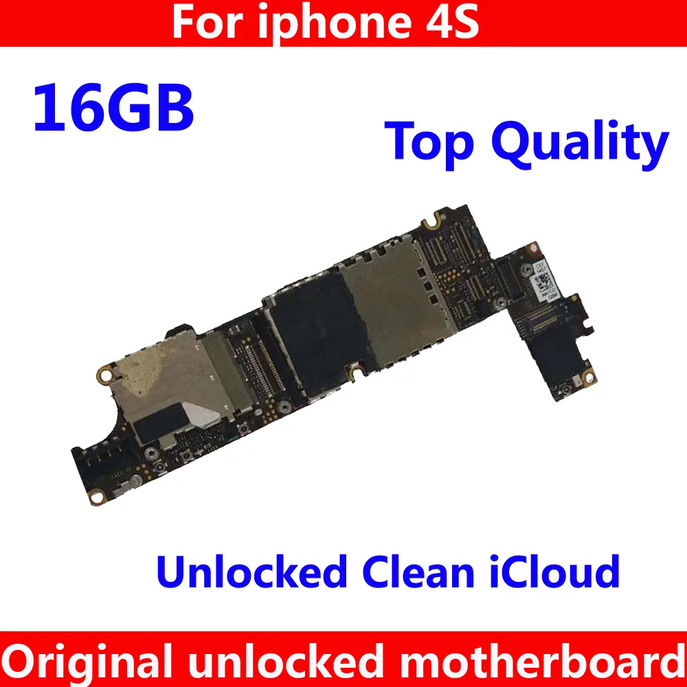 100% Tested Good Working Original unlocked motherboard for iphone 4S 16GB Clean iCloud mainboard with chips Original IOS system
100% Tested Good Working Original unlocked motherboard for iphone 4S 16GB Clean iCloud mainboard with chips Original IOS system
