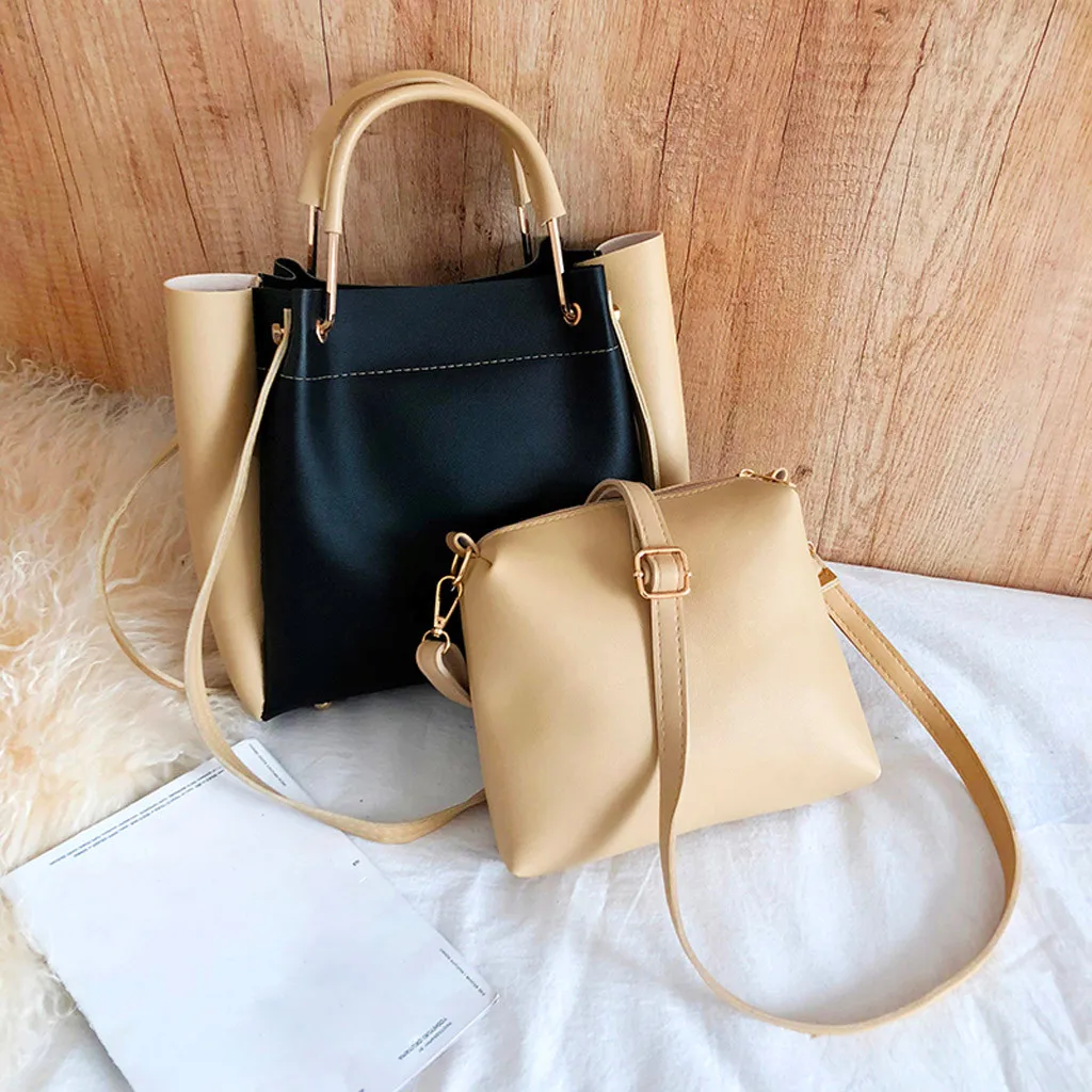 Fashion Ladies Leather Color Matching Versatile Handbag Shoulder Bag+Small Bag Torba na trend 2019 
Fashion Ladies Leather Color Matching Versatile Handbag Shoulder Bag+Small Bag Torba na trend 2019