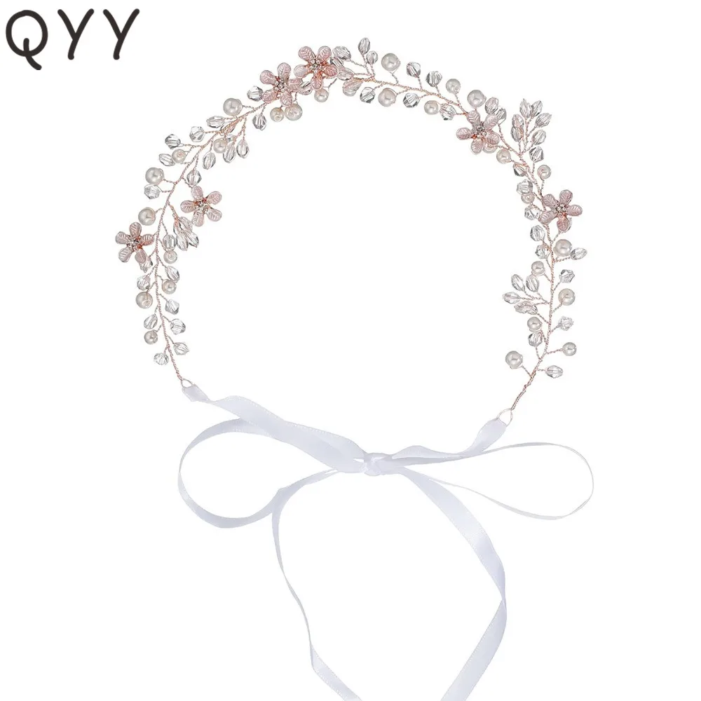 

QYY Newest Small Flowers Hair Vine Fashion Headbands Bridal Women Jewelry Headpieces Wedding Hair Ornaments Accessories