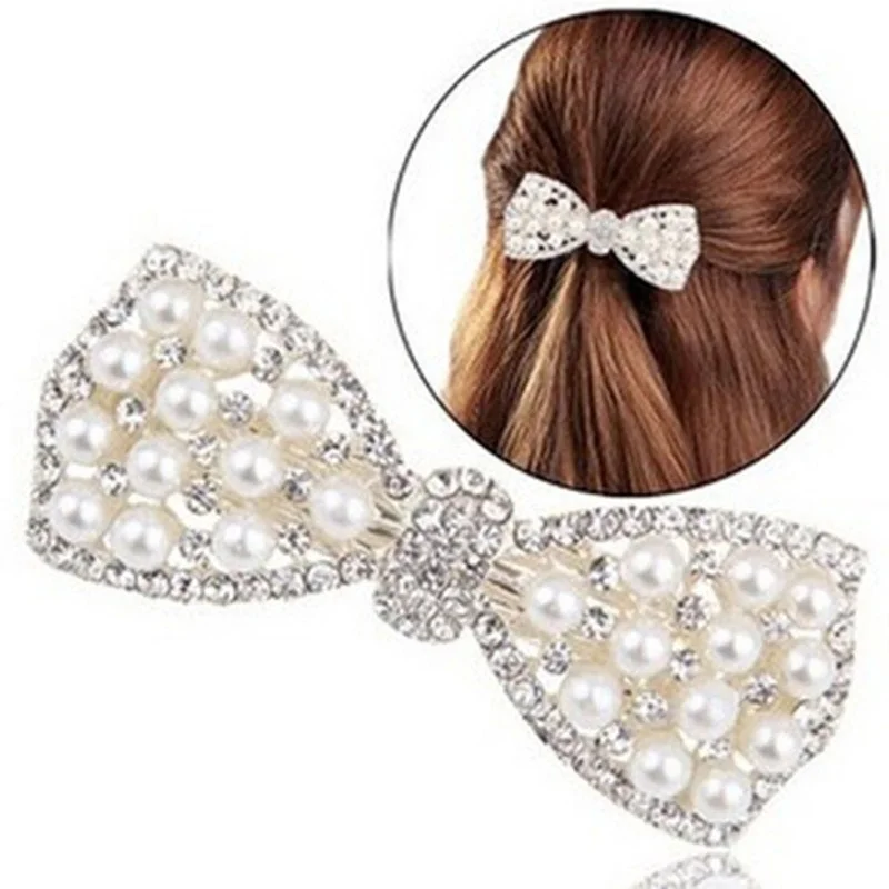Luxury Crystal Hair Clips for Women Sweet Elegant Girls Bow Pearl Hair Clip Barrette Hairpin Hair Accessories Jewelry Gifts
Luxury Crystal Hair Clips for Women Sweet Elegant Girls Bow Pearl Hair Clip Barrette Hairpin Hair Accessories Jewelry Gifts