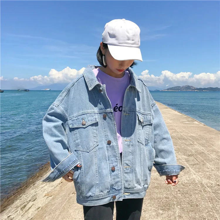 Spring and Autumn Korean version 2019 new ins super-hot harbor breeze BF original lodging loose jacket denim jacket
Spring and Autumn Korean version 2019 new ins super-hot harbor breeze BF original lodging loose jacket denim jacket