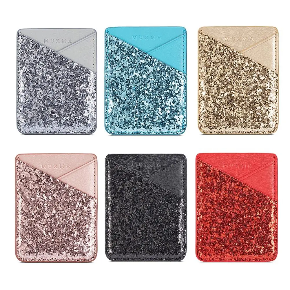 Sequined Leather Card-Inserting Holder Mini Phone Card-Inserting Holder Double Faced Adhesive Tape Credit Card Holder
Sequined Leather Card-Inserting Holder Mini Phone Card-Inserting Holder Double Faced Adhesive Tape Credit Card Holder