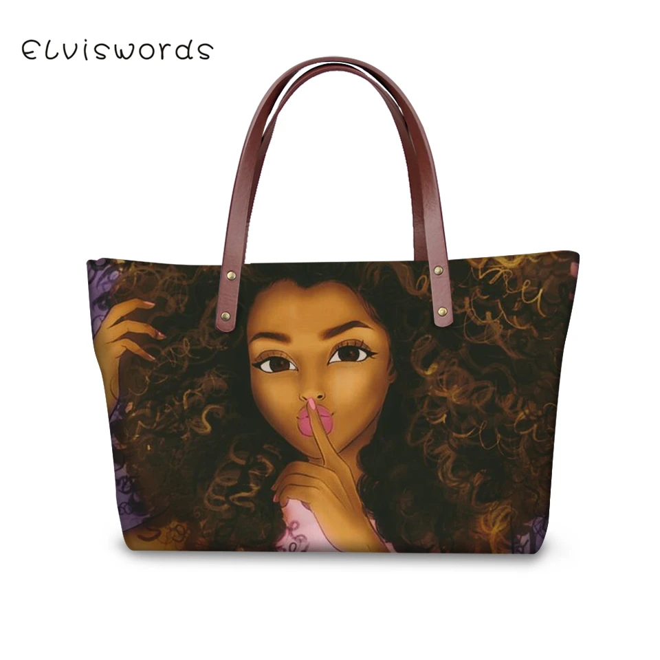 ELVISWORDS Fashion Women's Totes Bag African Girls Pattern 3D Large Handbags Woman Cross Body Bags Sac a Main Girls Purse Bags
ELVISWORDS Fashion Women's Totes Bag African Girls Pattern 3D Large Handbags Woman Cross Body Bags Sac a Main Girls Purse Bags