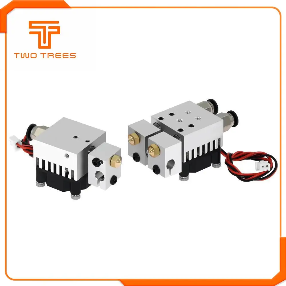 3D Chimera Hotend Kit 2 IN 2 OUT extruder Multi-extrusion All metal V6 Dual Single extruder 0.4mm/1.75mm 3D printer parts
3D Chimera Hotend Kit 2 IN 2 OUT extruder Multi-extrusion All metal V6 Dual Single extruder 0.4mm/1.75mm 3D printer parts