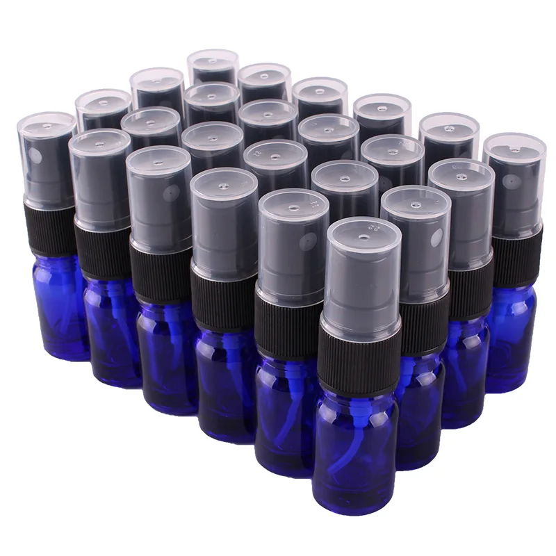 24pcs 5ml Cobalt Blue Glass Spray Bottle w/ Black Fine Mist Sprayer essential oil bottles empty cosmetic containers
24pcs 5ml Cobalt Blue Glass Spray Bottle w/ Black Fine Mist Sprayer essential oil bottles empty cosmetic containers