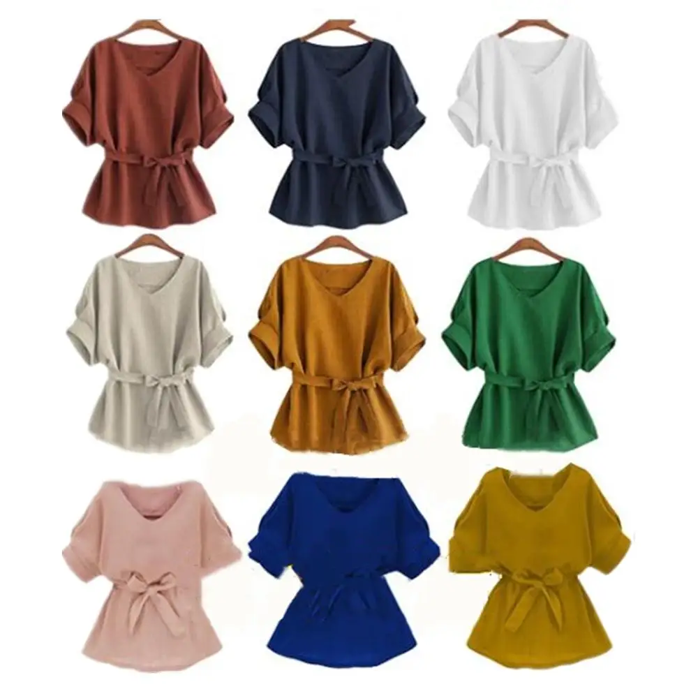 Women Plus size 5XL Summer Cotton Shirts Casual Short Sleeve O-Neck bow Shirt Tops Loose Female Shirt Women beach blouses
Women Plus size 5XL Summer Cotton Shirts Casual Short Sleeve O-Neck bow Shirt Tops Loose Female Shirt Women beach blouses