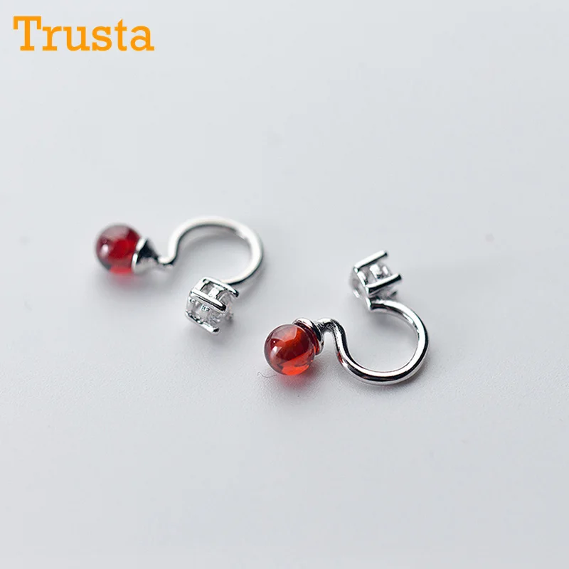 Trusta 100% 925 Sterling Silver Red CZ Ear Cuff Clip On Earrings For Women Girl Without Piercing Earings Jewelry DS746
Trusta 100% 925 Sterling Silver Red CZ Ear Cuff Clip On Earrings For Women Girl Without Piercing Earings Jewelry DS746