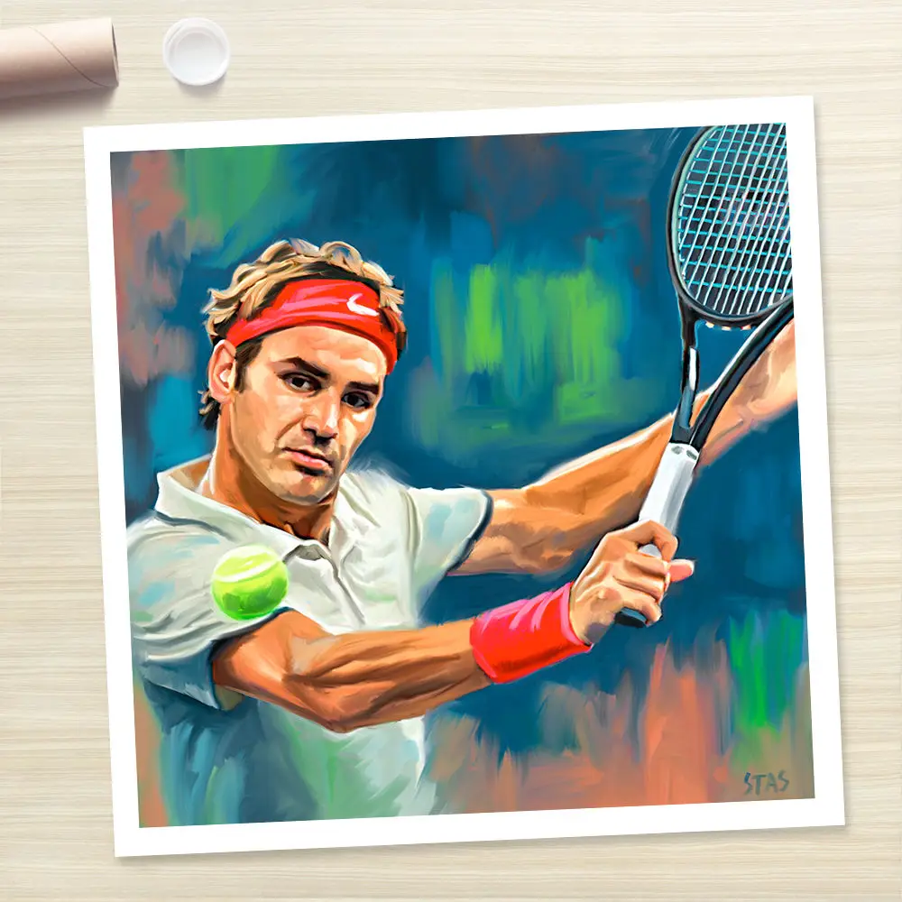100%Handmade Oil Painting Hand ROGER FEDERER tennis PAINTING poster painting CANVAS ART shipping free
100%Handmade Oil Painting Hand ROGER FEDERER tennis PAINTING poster painting CANVAS ART shipping free