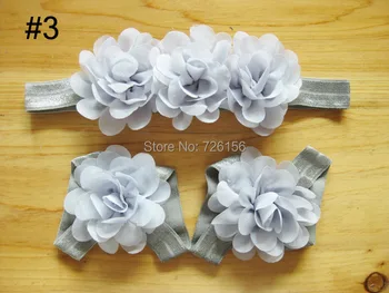 240set/lot Baby Barefoot Shoe Flower With Triple Chiffon Flower Headband Photo Props 
240set/lot Baby Barefoot Shoe Flower With Triple Chiffon Flower Headband Photo Props