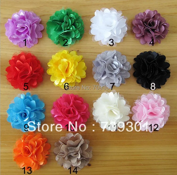 2" Tulle Flowers 19Colors Mini Satin Mesh Flowers Without HairClips Charlotte Tulle Puff Flower 100pcs Free Shipping
2" Tulle Flowers 19Colors Mini Satin Mesh Flowers Without HairClips Charlotte Tulle Puff Flower 100pcs Free Shipping
