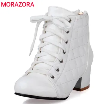 MORAZORA Large size 34-45 lady shoes low hoof heels ankle boots for women autumn warm comfortable fashion boots neutral
MORAZORA Large size 34-45 lady shoes low hoof heels ankle boots for women autumn warm comfortable fashion boots neutral