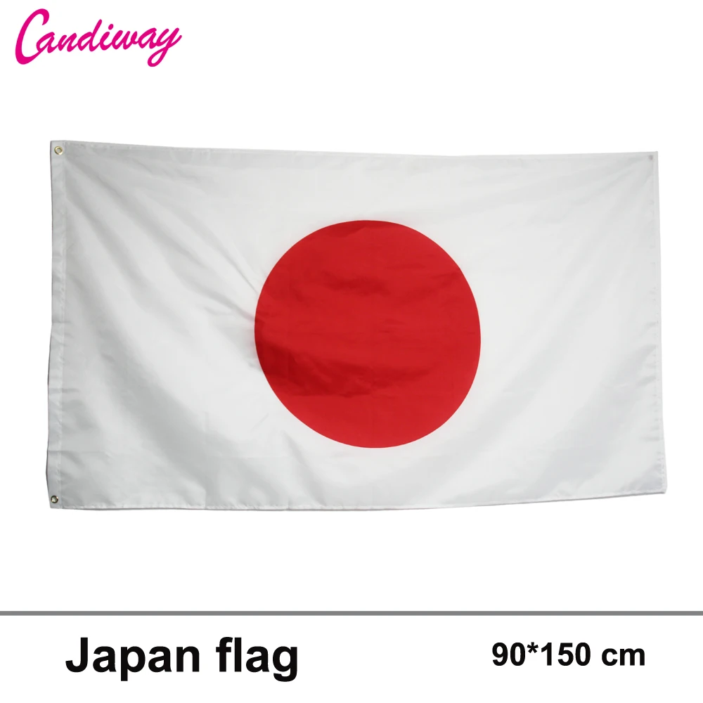 Image Japanese Flag 3ft x 5ft Hanging Japan Flag Polyester standard Flag Banner Outdoor Indoor 150*90cm Flag