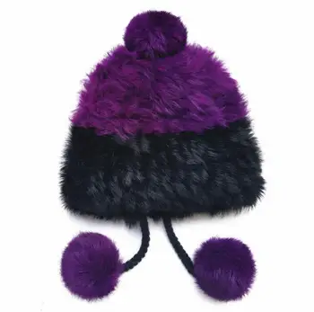 Women's natural rabbit fur knitted Hats girls winter thicken warm rabbit fur ball cap Skullies & Beanies TB394
Women's natural rabbit fur knitted Hats girls winter thicken warm rabbit fur ball cap Skullies & Beanies TB394