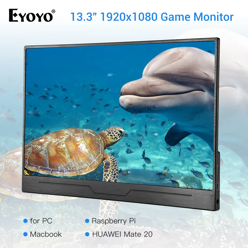 Eyoyo EM13N 13.3" IPS Portable HDMI Gaming Monitor 1920x1080 High Resolution for PC Desktop Compatible with PS4 Raspberry Pi
Eyoyo EM13N 13.3" IPS Portable HDMI Gaming Monitor 1920x1080 High Resolution for PC Desktop Compatible with PS4 Raspberry Pi