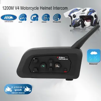 1200M V4 Interphone Bluetooth Intercom BT FM Motorcycle Headphone Helmet Headset 4 Users waterproof Bluetooth Interphone Headset
1200M V4 Interphone Bluetooth Intercom BT FM Motorcycle Headphone Helmet Headset 4 Users waterproof Bluetooth Interphone Headset
