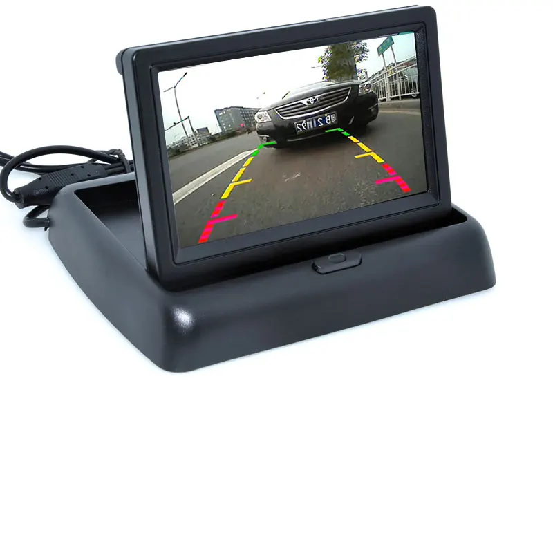 Складной монитор для парковки автомобиля цветной TFT ЖК дисплей 4 3 дюйма 12 В