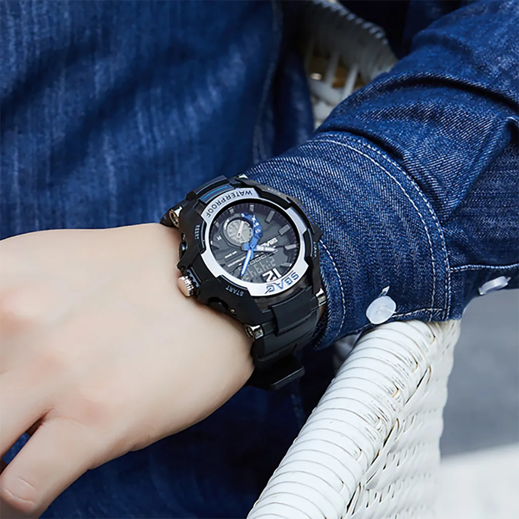 2019 Multi Function Large Dial Round Double Display Special Forces Sport Watch clock relogio Electronic digital watches reloj LD
2019 Multi Function Large Dial Round Double Display Special Forces Sport Watch clock relogio Electronic digital watches reloj LD