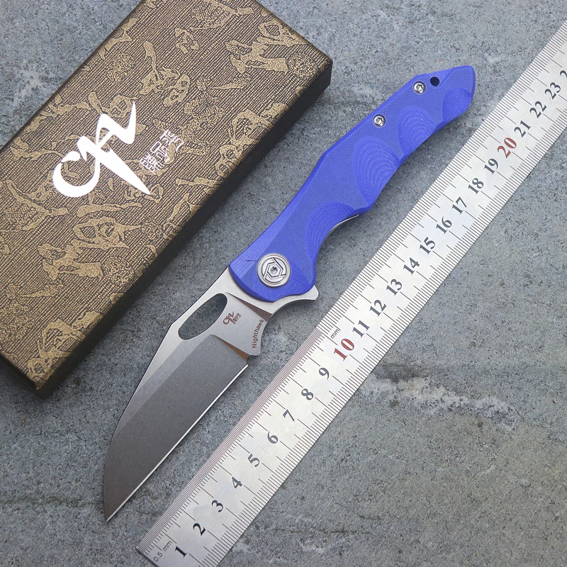 CH Night hawk-G10 Flipper folding knife D2 blade ball bearing G0 + steel handle camping hunting pocket knife EDC toolS
CH Night hawk-G10 Flipper folding knife D2 blade ball bearing G0 + steel handle camping hunting pocket knife EDC toolS
