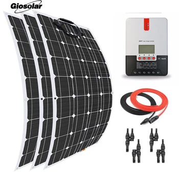 Flexible Solar Panel 300W (3 x 100W) Battery Charger Monocrystalline cell with MPPT 30A Charge Controller for Marine Off-Grid
Flexible Solar Panel 300W (3 x 100W) Battery Charger Monocrystalline cell with MPPT 30A Charge Controller for Marine Off-Grid
