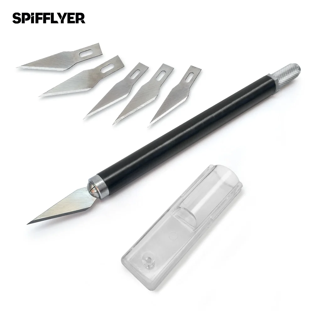 1PC Hobby Knife with 6PC Blades Craft Artwork Cutting Knife DIY Carving Knife Model Repairing Sculpture Scalpel Knife
1PC Hobby Knife with 6PC Blades Craft Artwork Cutting Knife DIY Carving Knife Model Repairing Sculpture Scalpel Knife