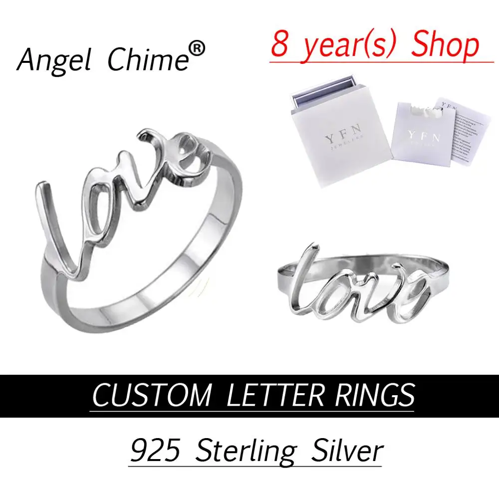 Пользовательские Кольца Angle Chime Фирменное персонализированное кольцо с надписью