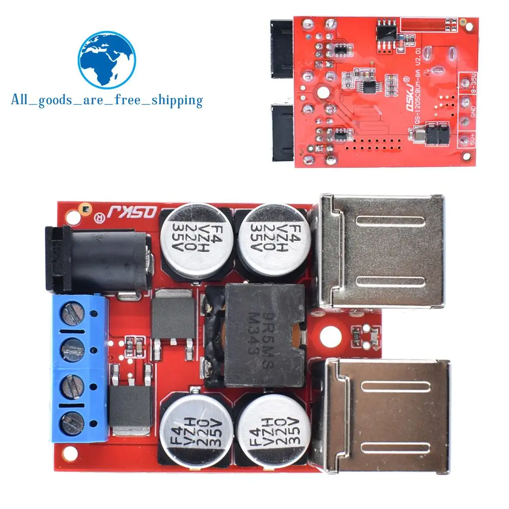 TZT 8V-35V 5V 8A DC-DC Vehicle Charging Board Power Supply Depressurization Module 4 port USB Output mobile Charger
TZT 8V-35V 5V 8A DC-DC Vehicle Charging Board Power Supply Depressurization Module 4 port USB Output mobile Charger