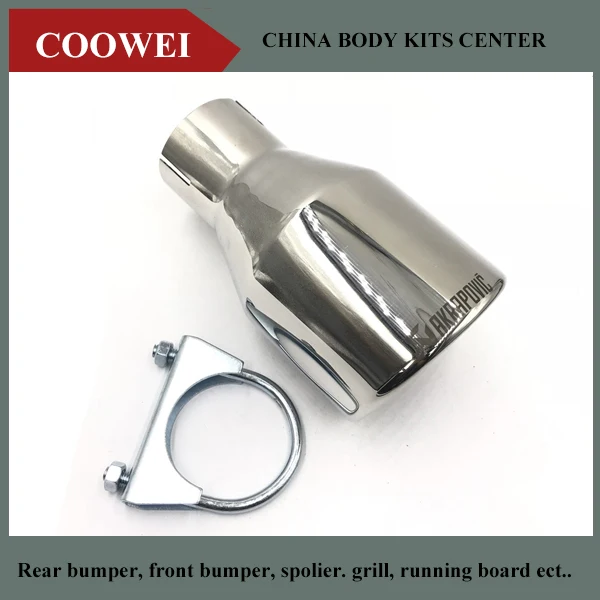 1pcs Inlet (51mm) Outlet (89mm) Silver Akrapovic Exhaust End Tips Titanium Steel Universal Exhaust Muffler pipe
1pcs Inlet (51mm) Outlet (89mm) Silver Akrapovic Exhaust End Tips Titanium Steel Universal Exhaust Muffler pipe