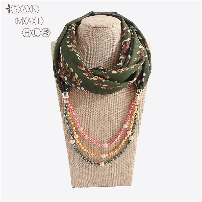 New Bohemia Women Jewelry Flower Pendants Chiffon Scarf Shawls and Wraps Bandana Soft Necklace Female Foulard Muslim Head scarve
New Bohemia Women Jewelry Flower Pendants Chiffon Scarf Shawls and Wraps Bandana Soft Necklace Female Foulard Muslim Head scarve