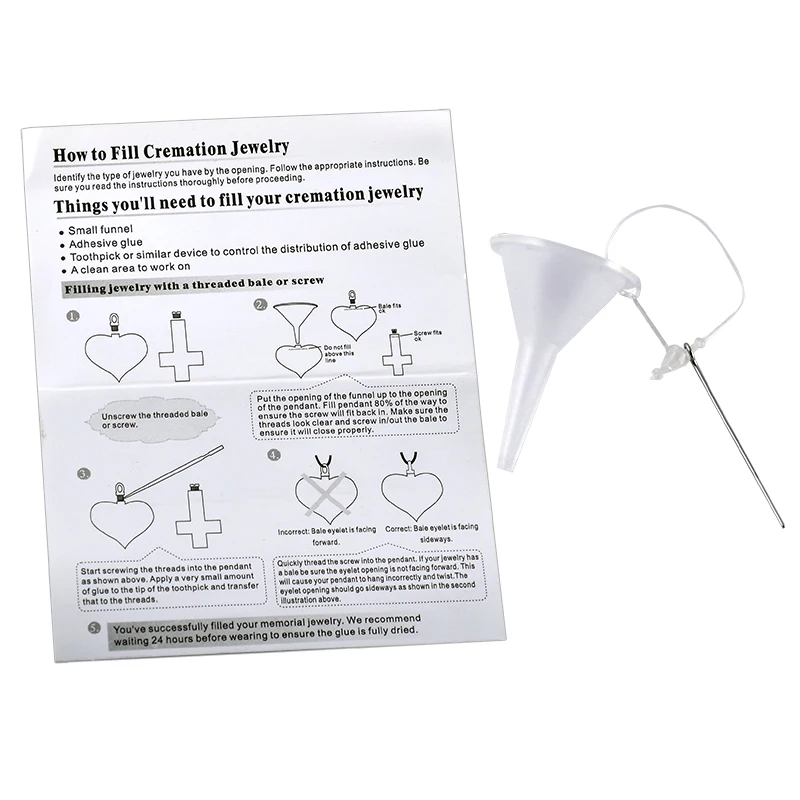 IJF0968 Cheap Wholesale 50 piece/lot Cremation Jewelry Filling Kit Samll Funnel with the Filling specifications
IJF0968 Cheap Wholesale 50 piece/lot Cremation Jewelry Filling Kit Samll Funnel with the Filling specifications