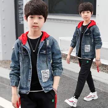 Spring autumn new Boys denim jacket with Hoodies Children jeans coat Long sleeve causal outerwear for kids Baby boys clothes
Spring autumn new Boys denim jacket with Hoodies Children jeans coat Long sleeve causal outerwear for kids Baby boys clothes