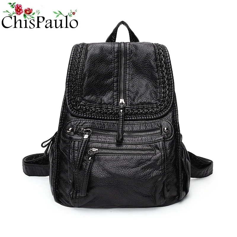CHISPAULO Fashion Women Backpack Genuine Leather School Bags For Teenagers Girl's Laptop Travel Bag Designer High Quality N138
CHISPAULO Fashion Women Backpack Genuine Leather School Bags For Teenagers Girl's Laptop Travel Bag Designer High Quality N138
