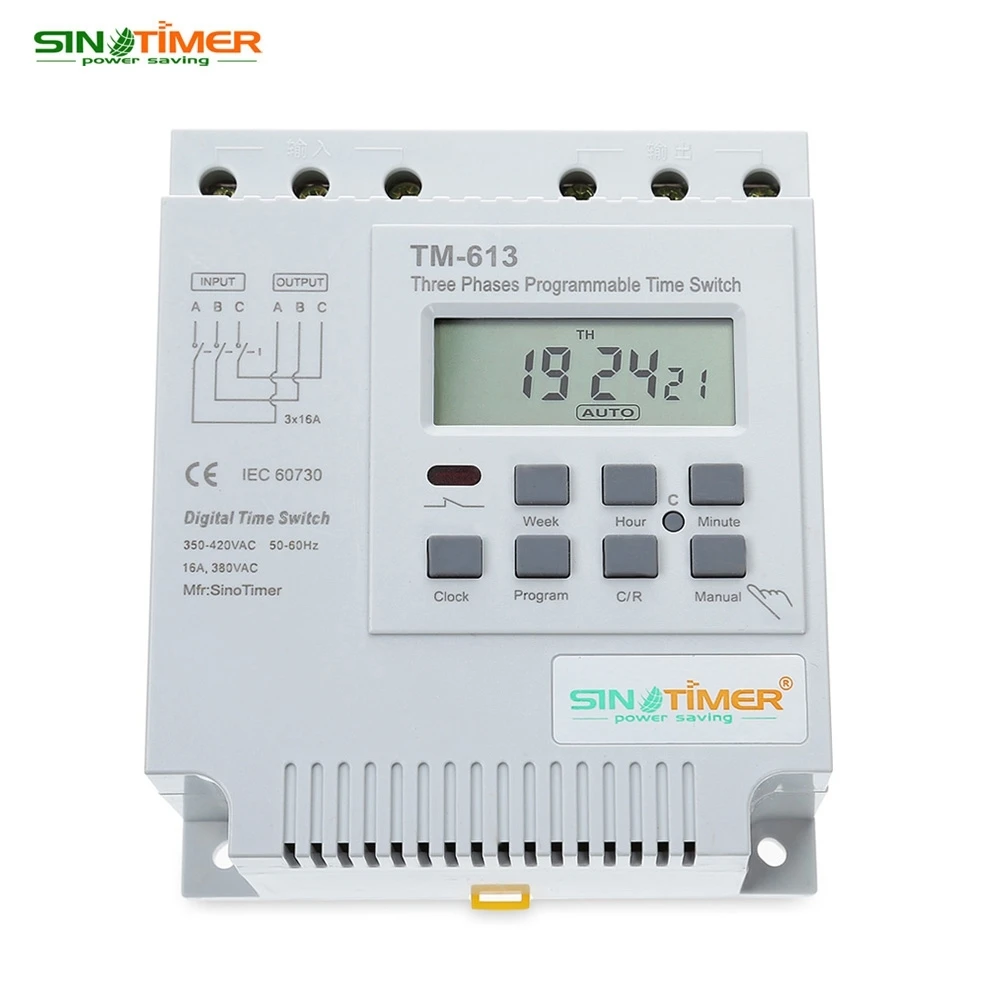 

SINOTIMER 380V Weekly Programmable Digital TIME SWITCH Relay Control Timer 380V Din Rail Mount FREE SHIPPING