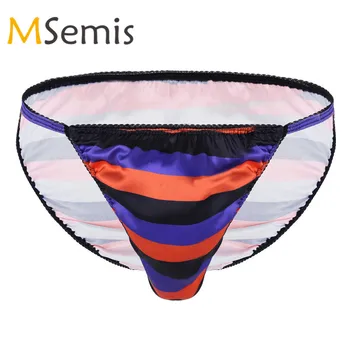 Mens Sissy Lingerie Shiny Satin Panties for Men Ruffle Lace Trim Stripes Bikini Thong Men High Cut Pouch Panties Cuecas Gay 2018
Mens Sissy Lingerie Shiny Satin Panties for Men Ruffle Lace Trim Stripes Bikini Thong Men High Cut Pouch Panties Cuecas Gay 2018