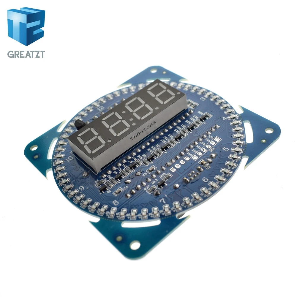 GREATZT 1PCS LED Electronic Digital Clock module DS1302 Rotation LED Display 51 SCM Learning Board
GREATZT 1PCS LED Electronic Digital Clock module DS1302 Rotation LED Display 51 SCM Learning Board