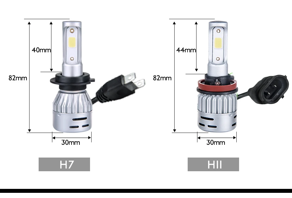 VooVoo LED H7 Car Lights H1 H4 H11 H8 H9 9005 HB3 9006 HB4 COB LED Car Headlight Bulb Automobiles Led 12V Headlamp 6000K 8000K (21)