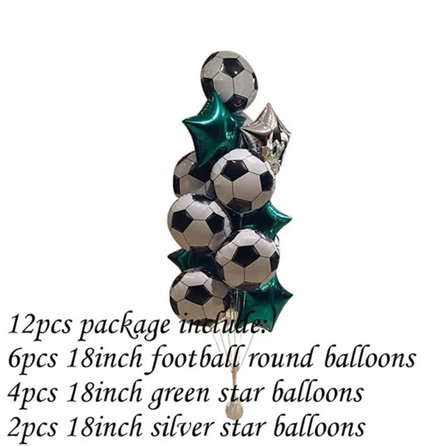 12Pcs 18inch Green Football Soccer Theme Party Decor Round Balloons Black White Ballons for Boys Birthday Toys Party Supplies
12Pcs 18inch Green Football Soccer Theme Party Decor Round Balloons Black White Ballons for Boys Birthday Toys Party Supplies