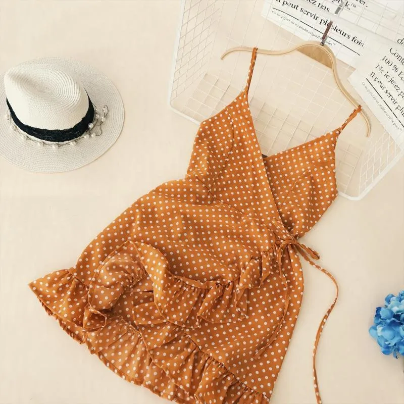 WJ Women Dot Print Beach Dresses Irregular Ruffles Hem Mini Dress 2019 Fashion Sexy V Neck Spaghetti Strap Vestidos Ladies
WJ Women Dot Print Beach Dresses Irregular Ruffles Hem Mini Dress 2019 Fashion Sexy V Neck Spaghetti Strap Vestidos Ladies