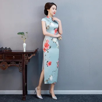 Print Flower Traditional Chinese Women Cheongsam Sexy Long Elegant Summer Qipao Short Sleeve Vestidos Evening Party Dress
Print Flower Traditional Chinese Women Cheongsam Sexy Long Elegant Summer Qipao Short Sleeve Vestidos Evening Party Dress
