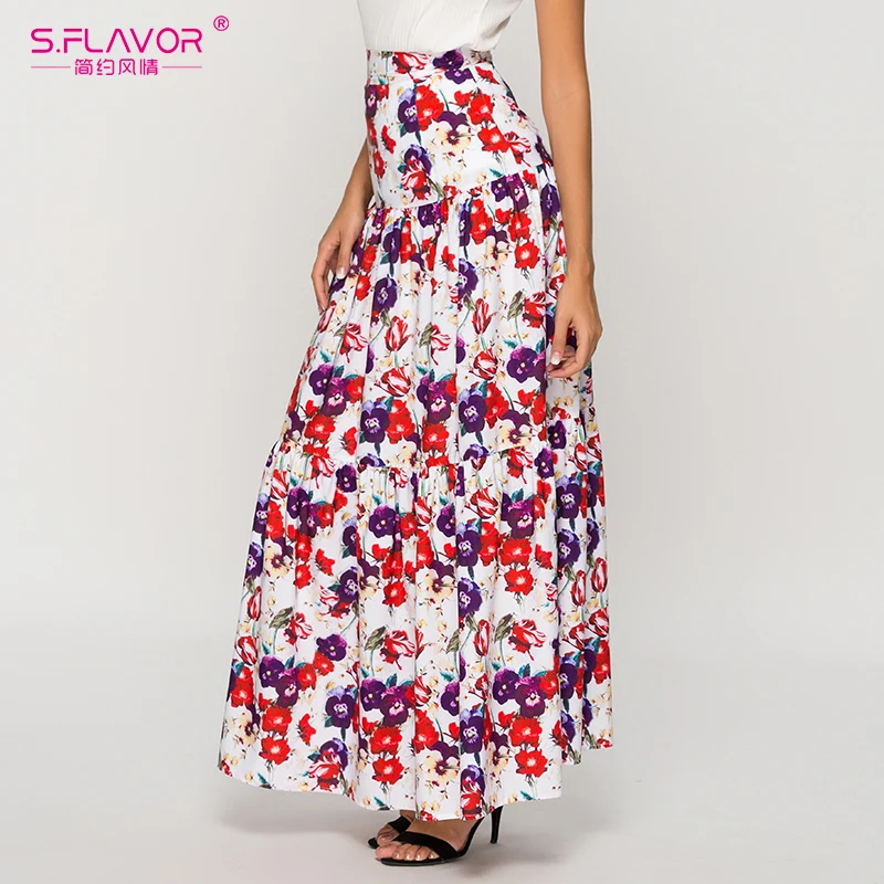 S.FLAVOR Fashion Ruffles Big Hem Full Skirts For Women 2019 Autumn Fashion High Waist Boho Skirts Female Vacation
S.FLAVOR Fashion Ruffles Big Hem Full Skirts For Women 2019 Autumn Fashion High Waist Boho Skirts Female Vacation