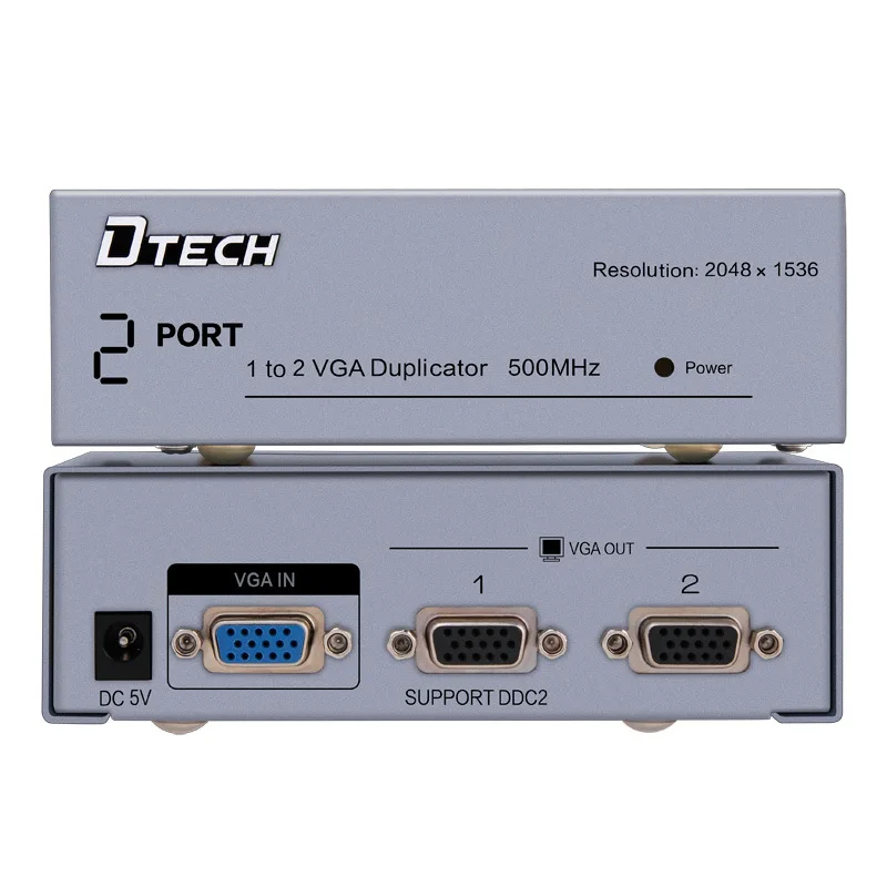 DT-7502 VGA splitter 1 minute 2 VGA HD splitter one point two VGA splitter with power
DT-7502 VGA splitter 1 minute 2 VGA HD splitter one point two VGA splitter with power