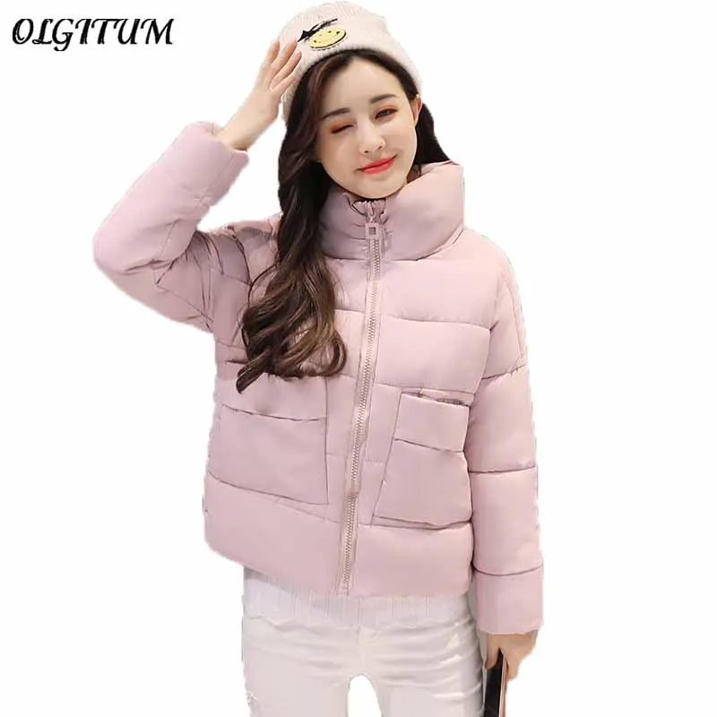 2019 New women cotton-padded small coat Winter Slim standing collar snow wear jacket women short section cotton jacket Parkas 
2019 New women cotton-padded small coat Winter Slim standing collar snow wear jacket women short section cotton jacket Parkas